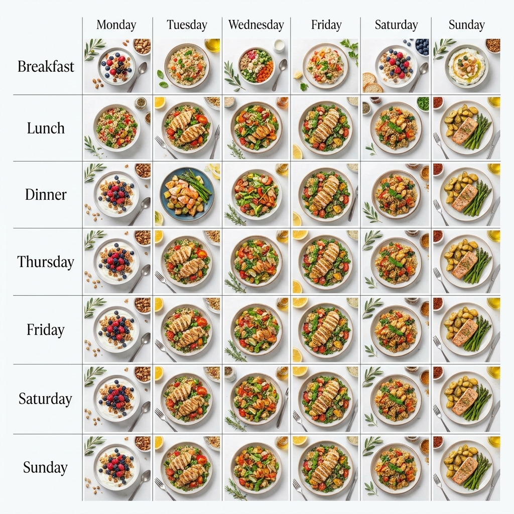 Wöchentlicher Ernährungsplan